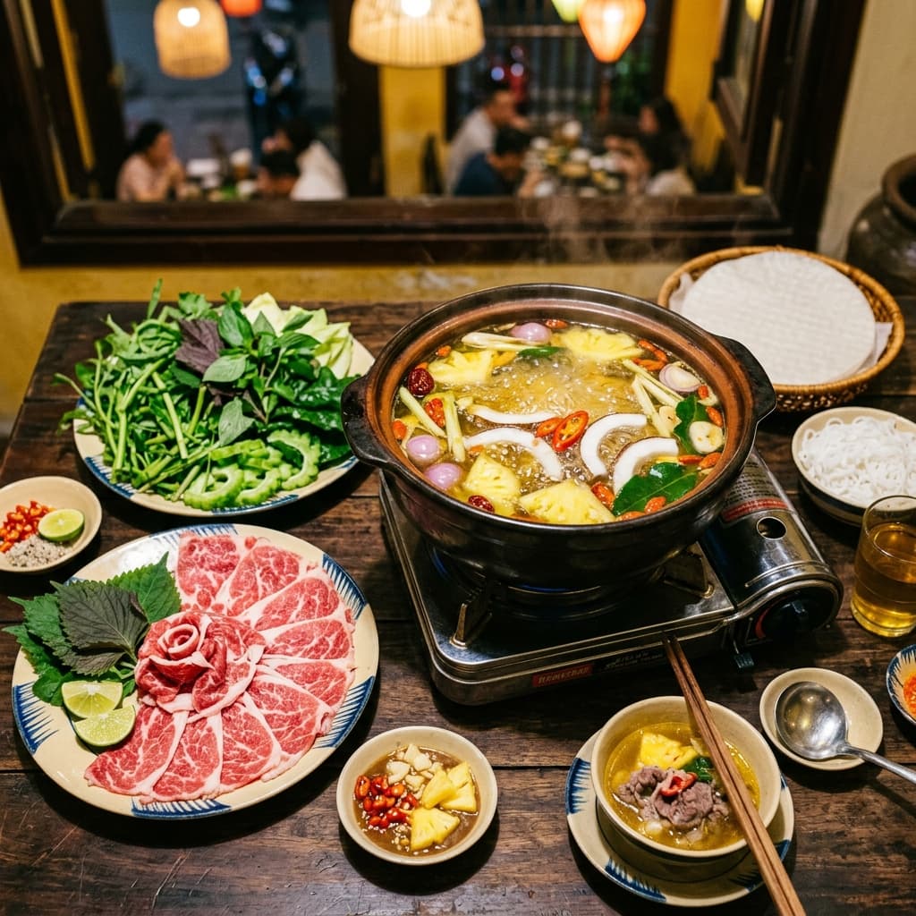 Lẩu Bò Nhúng Dấm