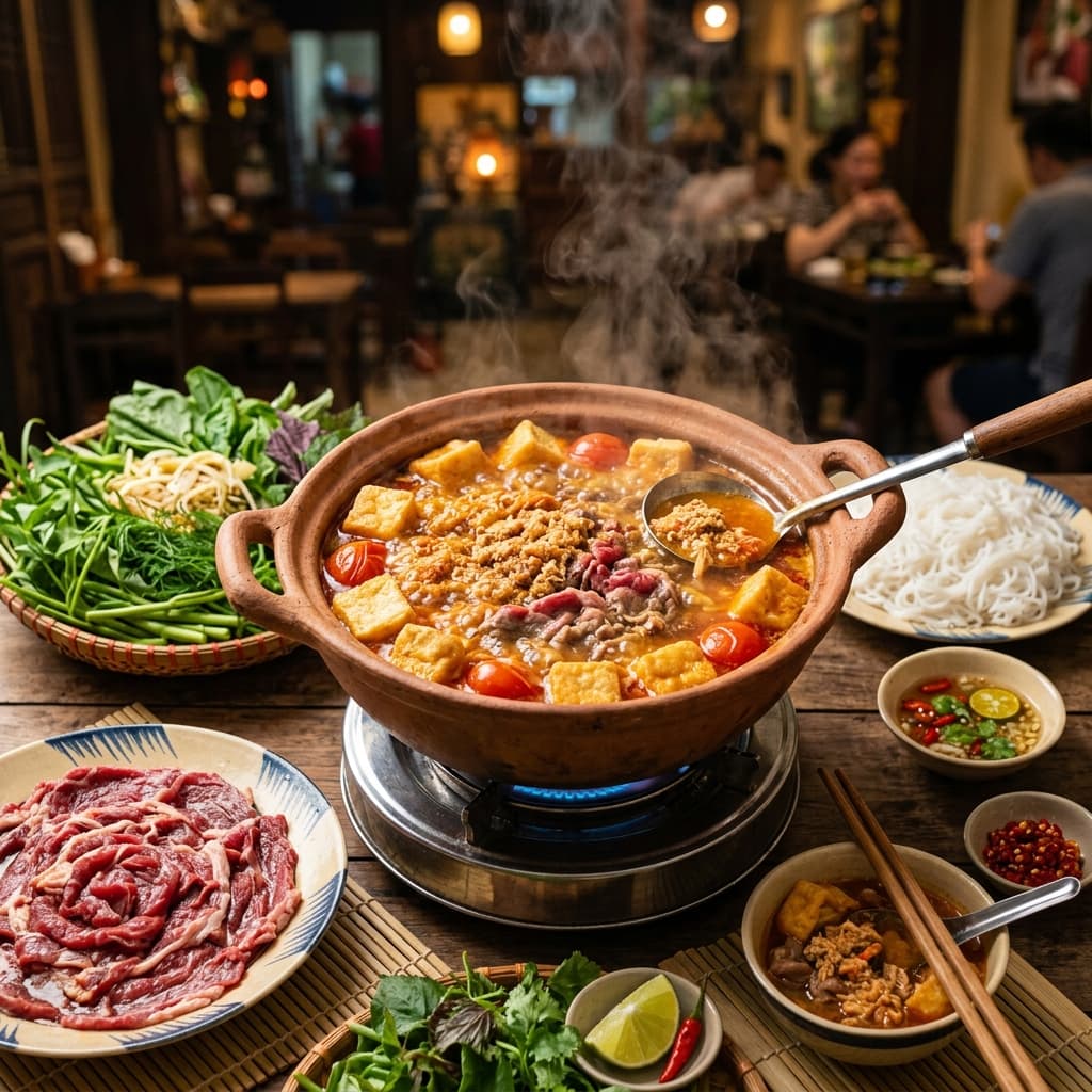 Lẩu Riêu Cua Bắp Bò