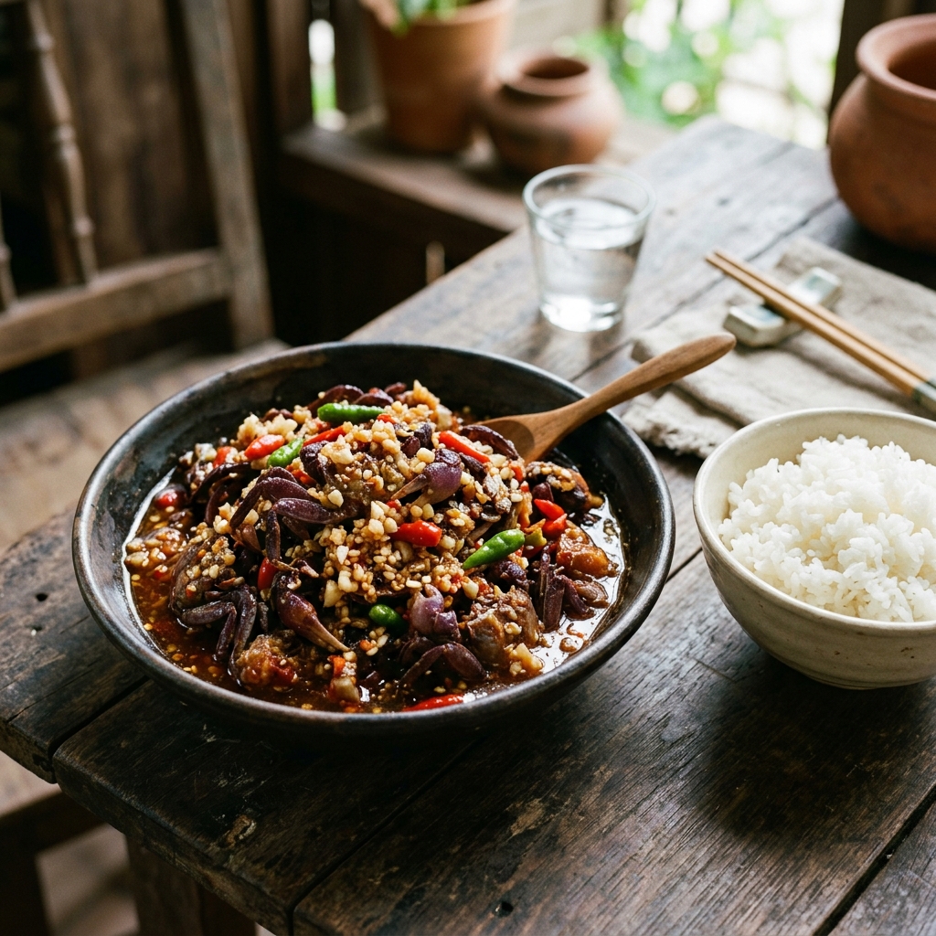 Ba Khía Trộn Tỏi Ớt