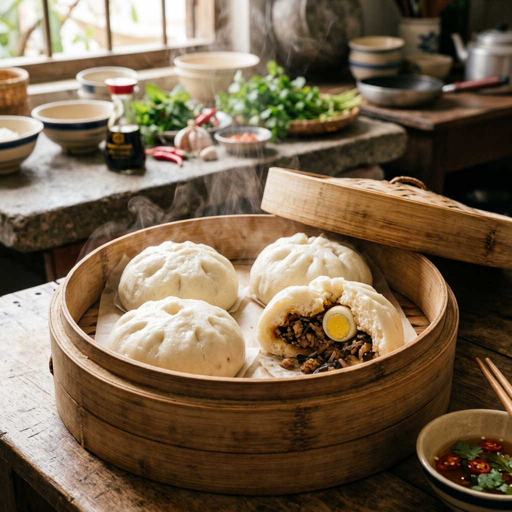 Bánh Bao Nhân Thịt
