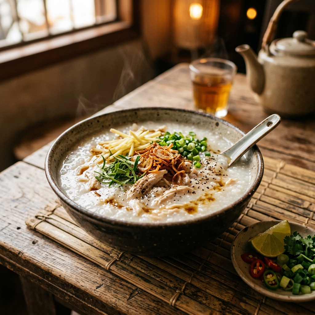 Cháo Gà Gừng Lá Chanh