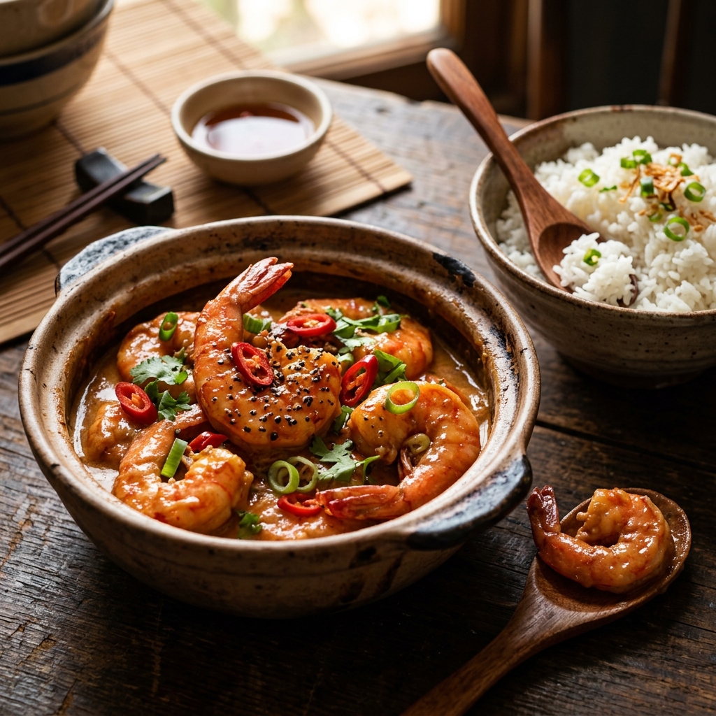 Tôm Rim Nước Cốt Dừa